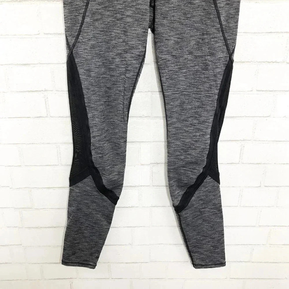 Athleta Black and Gray Mesh Panel Leggings Medium - Picture 3 of 8